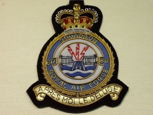 617 Squadron RAF QC blazer badge - Click Image to Close